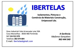 Logótipo IBERTELAS - ISOLAMENTOS, PINTURAS E COMÉRCIO DE MATERIAIS DE CONSTRUÇÃO UNIP. LDA